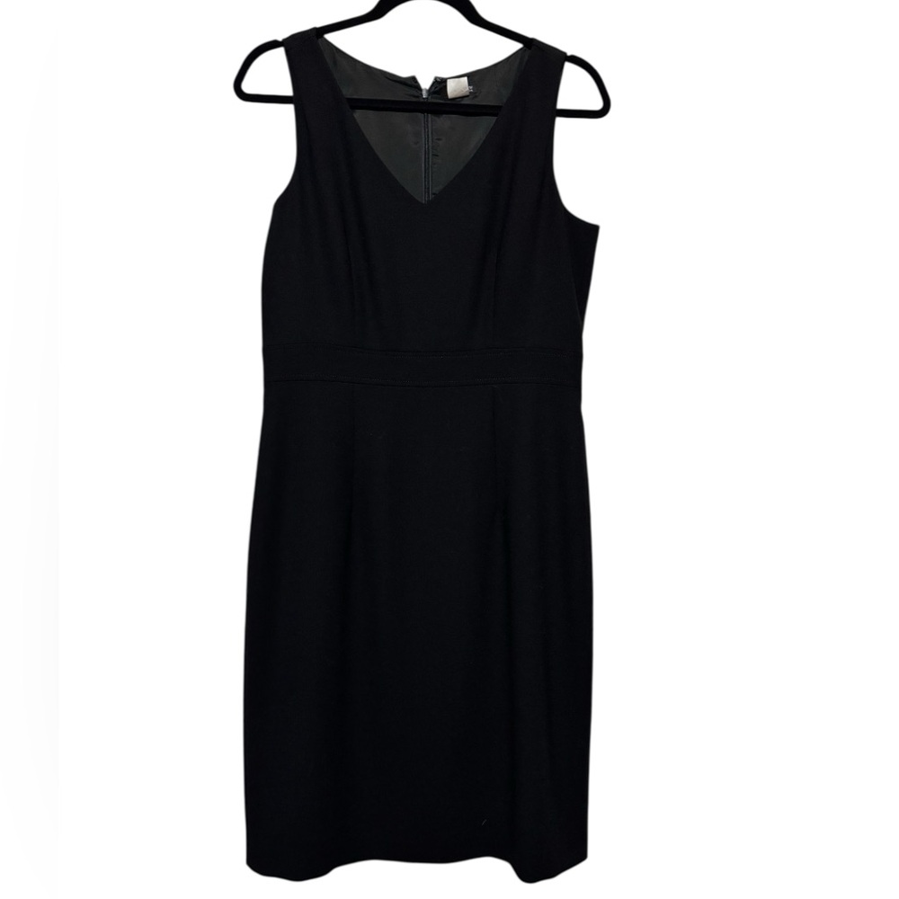J Crew Black‎ 109% Wool Dress 12 Petite Preppy Anime Coquette Academia Wednesday